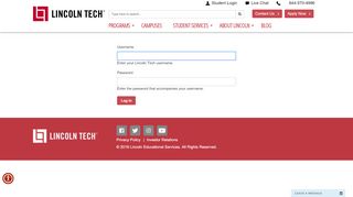 
                            3. Log in | Lincoln Tech