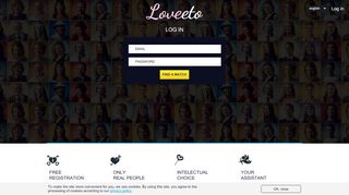 
                            3. Log in: Loveeto