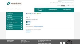 
                            2. Log In - Member - Health Net of California