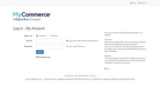 
                            1. Log In - My Account - Mycommerce