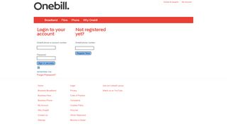 
                            6. Log In - My Account | OneBill Telecom