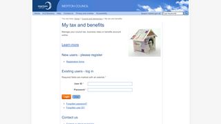 
                            5. Log In - My tax and benefits