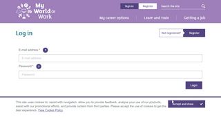 
                            3. Log in | My World of Work