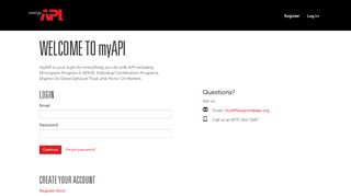 
                            1. Log in - myAPI Portal