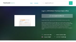 
                            3. Log In | MYXANGO Premium Back Office - Feedreader