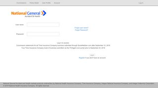 
                            4. Log in - National General Agent Portal