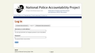 
                            4. Log in | National Police Accountability Project