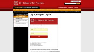 
                            4. Log in, Navigate, Log off - City College of San Francisco