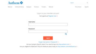 
                            1. Log in: New & Registered Members | Anthem.com