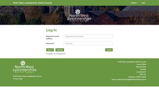 
                            5. Log In - North West Leicestershire District Council