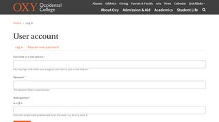 
                            2. Log in - Occidental College | The Liberal Arts College in Los ...