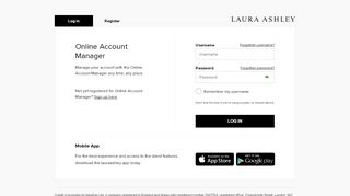 
                            3. Log In - Online Account Manager | Laura Ashley