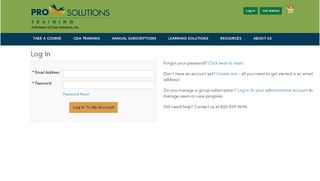 
                            7. Log in or create a new account - ProSolutions Training