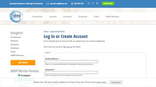 
                            2. Log In or Create Account | Associated Bodywork ... - ABMP