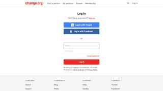 
                            3. Log in or sign up ? Change.org