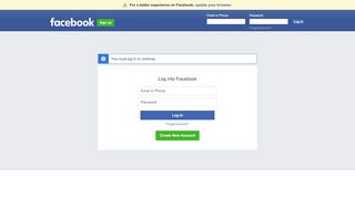 
                            6. Log In or Sign Up to View - Facebook
