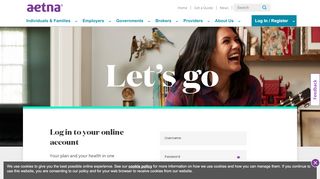 
                            4. Log in page - Aetna International