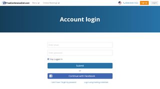 
                            6. Log in page | FreeConferenceCall.com