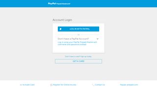 
                            4. Log In - PayPal Prepaid Mastercard