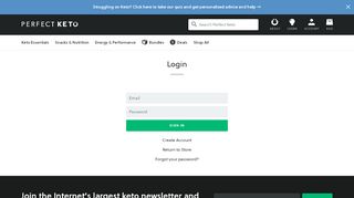 
                            9. Log in - Perfect Keto