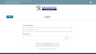 
                            4. Log in - Peugeot