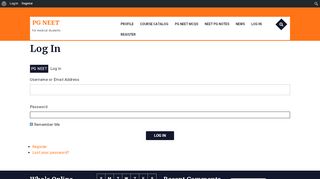 
                            8. Log In - PG NEET