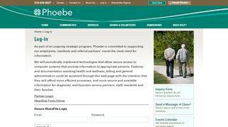 
                            5. Log-in | Phoebe Ministries Retirement Community