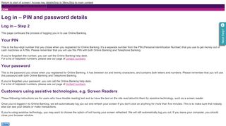 
                            4. Log in – PIN and password details - NatWest
