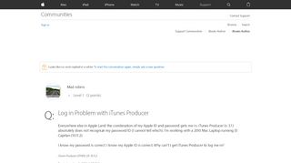 
                            8. Log in Problem with iTunes Producer - Apple Community