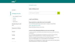
                            2. Log-in problems | XING FAQ