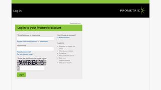 
                            2. Log in - Prometric