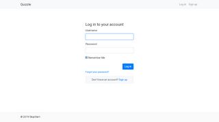 
                            6. Log in - Quizzle