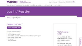 
                            4. Log In / Register | Aetna Medicare