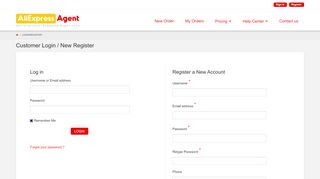 
                            8. Log in / Register - AliExpress Agent | AliExpress Order Consolidator