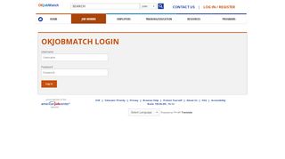 
                            2. Log In / Register - OKJobMatch