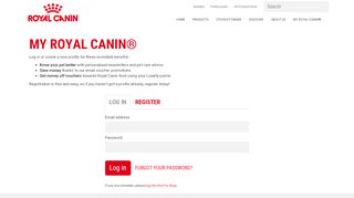 
                            2. Log in / Register - ROYAL CANIN®