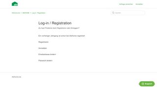 
                            4. Log-in / Registration – Abihome.de