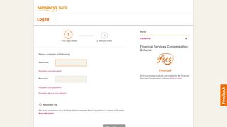 
                            4. Log in - Sainsbury's Bank Servicing