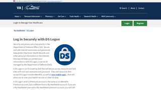 
                            6. Log in Securely with DS Logon - My HealtheVet