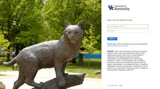 
                            1. Log-In - Sign In - University of Kentucky