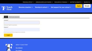 
                            3. Log in | Teach First