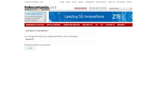 
                            2. Log in | Telecom Asia