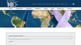 
                            1. Log in | The American University in Cairo - aucegypt.edu