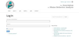 
                            9. Log In – The Association for Maine Behavior Analysis – AMeBA