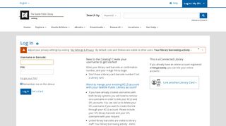 
                            7. Log In | The Seattle Public Library | BiblioCommons