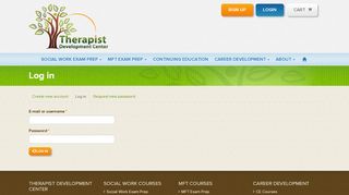 
                            8. Log in | Therapist Development Center