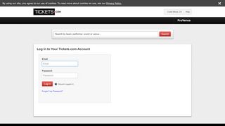 
                            5. Log In - Tickets.com