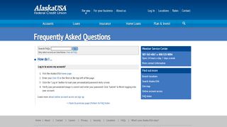 
                            2. Log in to access my accounts? - Alaska USA