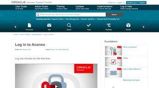 
                            4. Log in to Aconex | Support Central