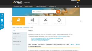 
                            10. Log in to ACTIVEWorks Endurance with Existing …